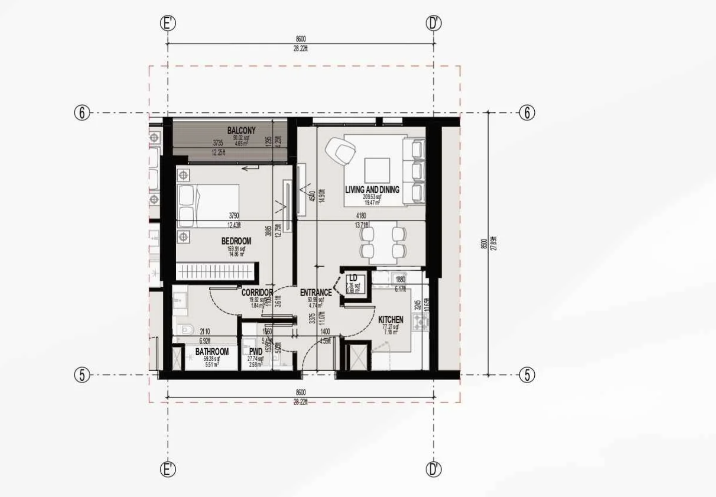 bahria_apartment_1br